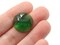 12 19mm Faceted Round Green Vintage West Germany Plastic Cabochons